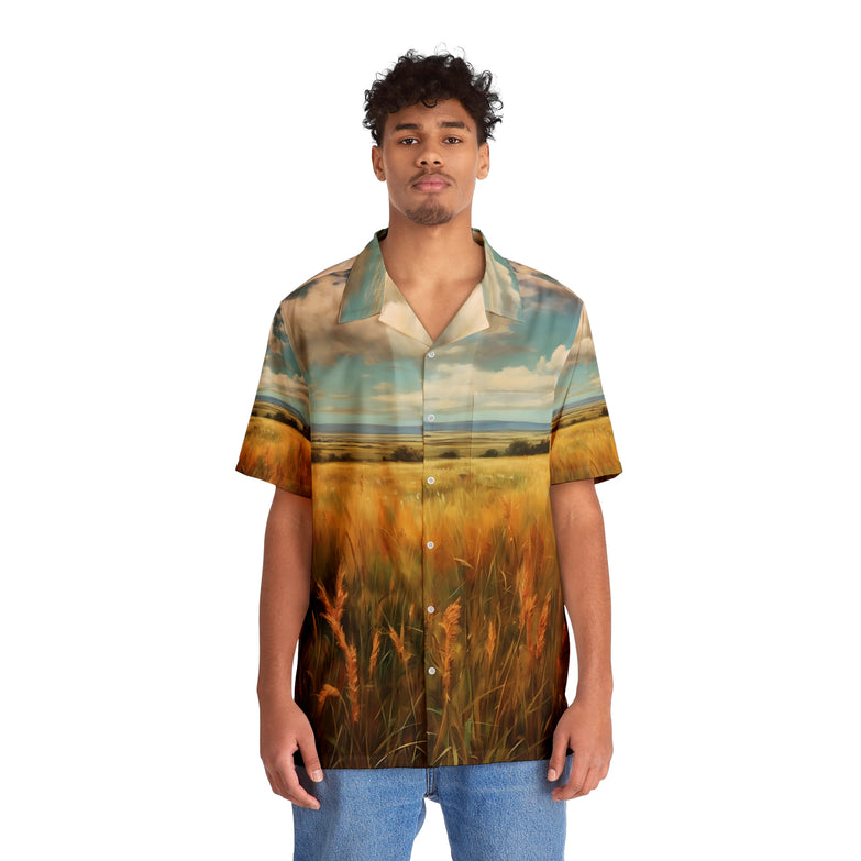 Fields - Men's Hawaiian Shirt (AOP)