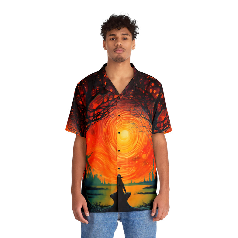 Sunset - Solitude - Men's Hawaiian Shirt (AOP)