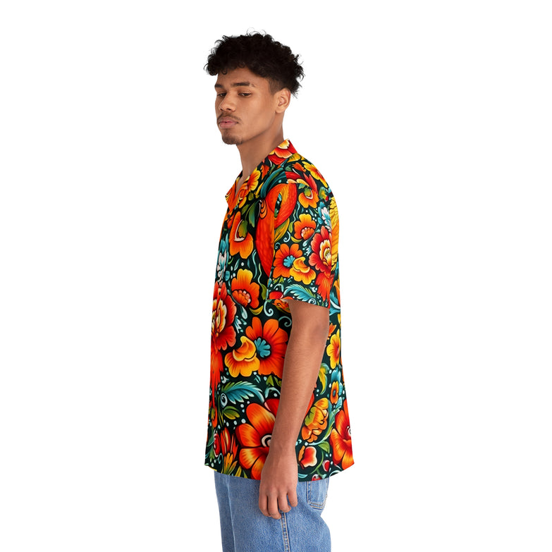 Abstract Flower - Men's Hawaiian Shirt (AOP)