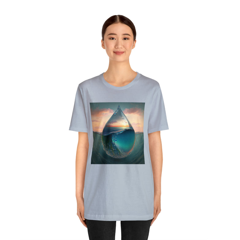 Rumi - Ocean in a drop 01 - Unisex Jersey Short Sleeve Tee