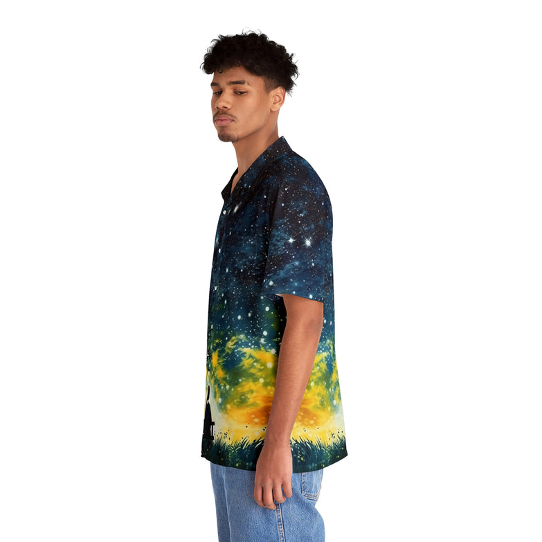 Starry Night - Solitude -Men's Hawaiian Shirt (AOP)