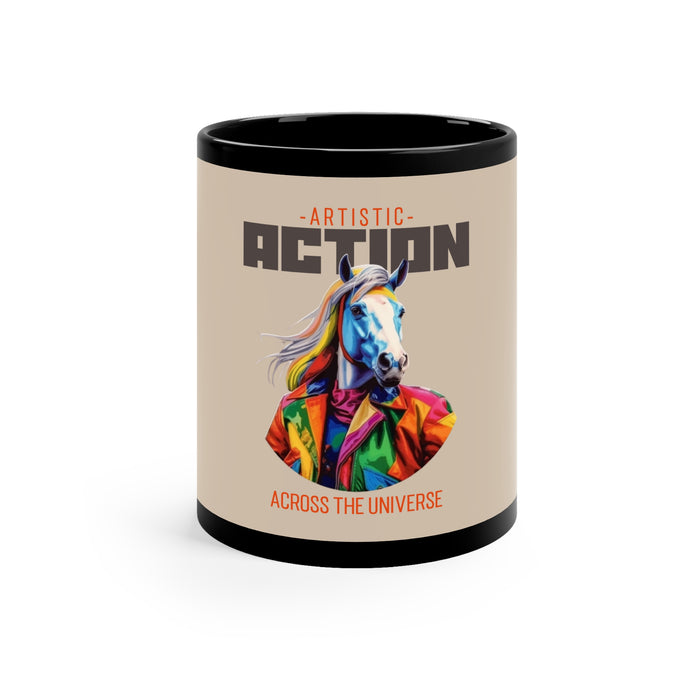 Spirit Animal - Artistic Horse - 11oz Black Mug